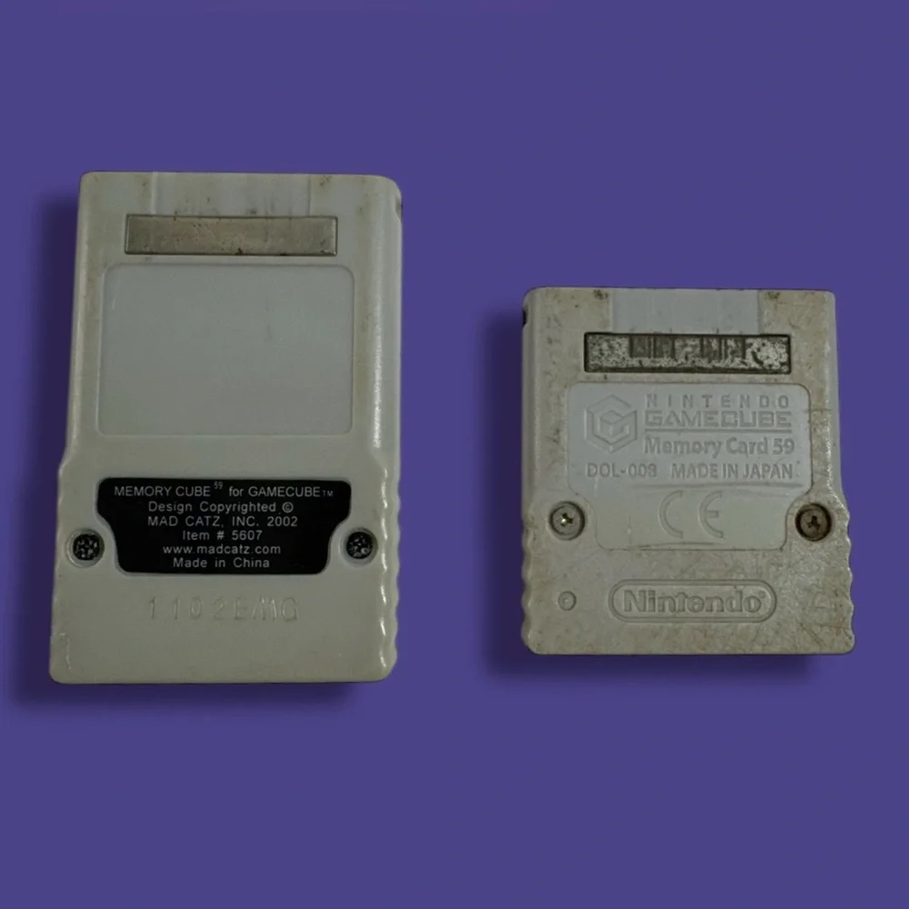 Official Nintendo Gamecube Memory Card 55 Blocks DOL-008 Gray OEM Genuine